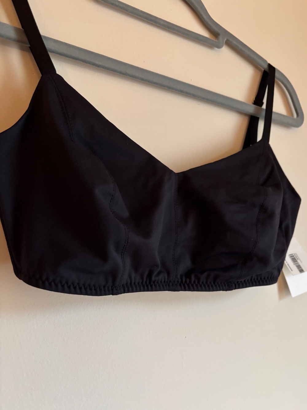 Malia Mills Black Sophia Swim Top size 34 NWT